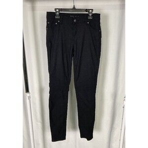 Prana Brenna Pants Women's 4 Black Moto Skinny Stretch Nylon Style W4118RG15